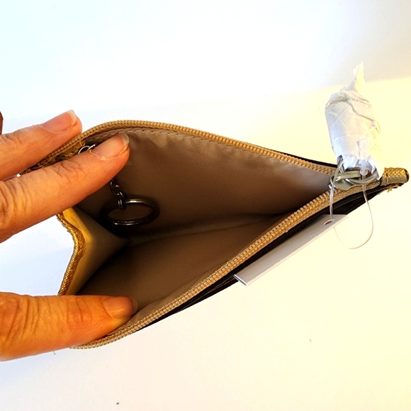 Coach 50425 GOLD Medium Saffiano Leather Skinny Wallet - Picture 4 of 5